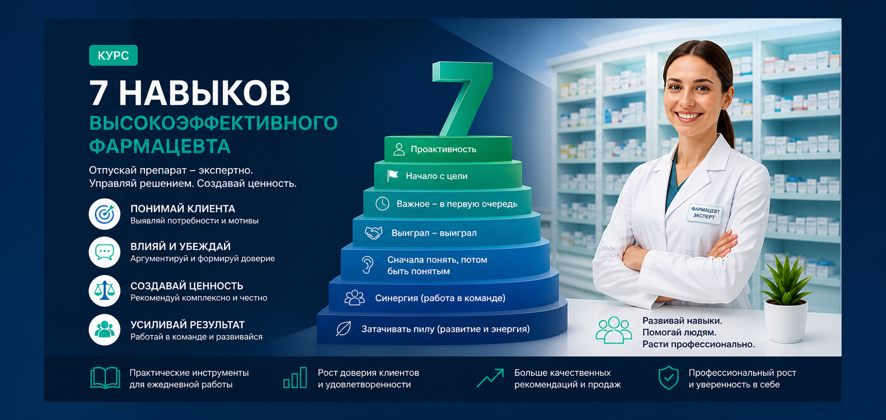 7 навыков высокоэффективного фармацевта AA003